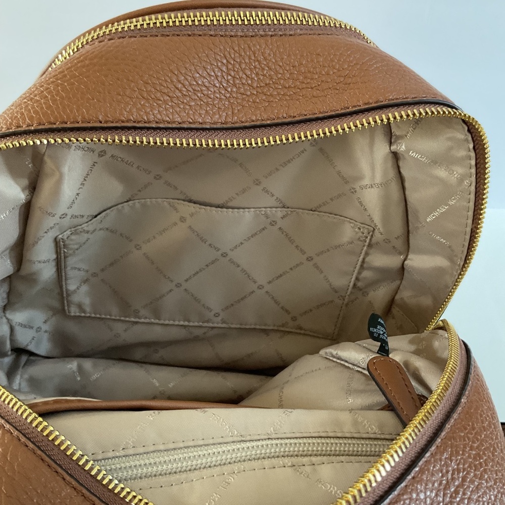 Michael Kors Adina Medium Pebbled Leather Backpack Brown Quite Luxury - Picture 10 of 16